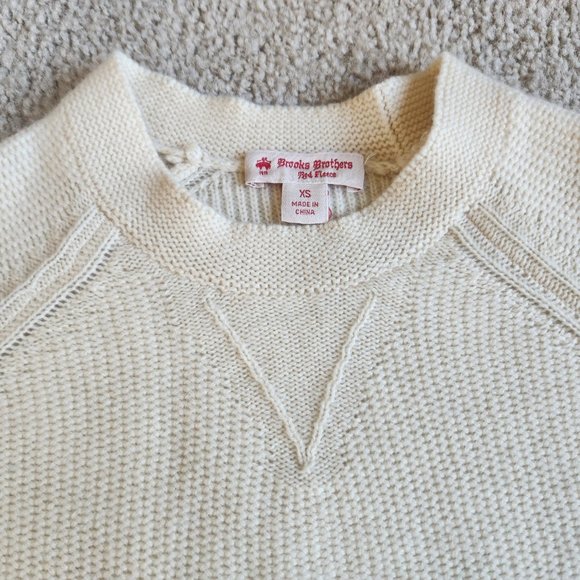 NWOT Brooks Brothers 100% cashmere "sweatshirt" sweater - Picture 2 of 11